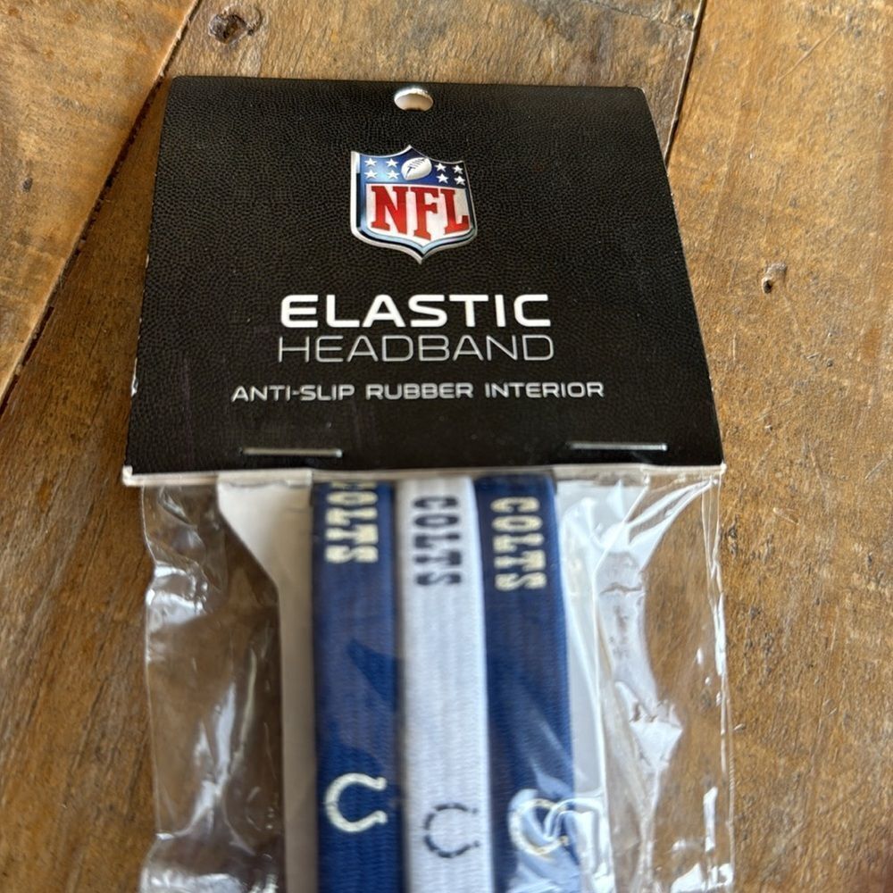 NFL Indianapolis Colts Blue and White Elastic Headbands - Picture 2 of 3
